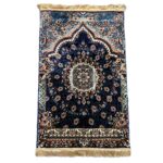 Deluxe Velvet Heavyweight Prayer Mat | Elegant and Super Soft Design | Ideal for Muslim Prayers | Heavy Carpet Mat with Premium Softness and Luxurious Design. (Navy Blue) - Image 5