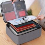 Document Storage Organizer Bag Muitilayer File Pocket & Waterproof Bag with Code Lock for Laptop,Notebooks,Passport - Image 3