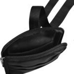 Men's Multipurpose Unisex Nylon Waist Pouch Fanny Pack Stylish Travel Bag Pouch with Belt Adjustable Strap (Black) - Image 5