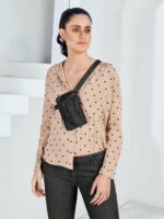 Men's Multipurpose Unisex Nylon Waist Pouch Fanny Pack Stylish Travel Bag Pouch with Belt Adjustable Strap (Black) - Image 6