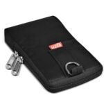 Men's Multipurpose Unisex Nylon Waist Pouch Fanny Pack Stylish Travel Bag Pouch with Belt Adjustable Strap (Black) - Image 7