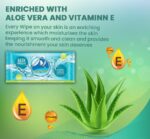 Glider Bed Bath Wipes | Adult Wet Wipes | 6 Packs | 60 Wipes | Antibacterial, Aloe Vera & Vitamin-Infused Cleansing Bath Towels - Image 3