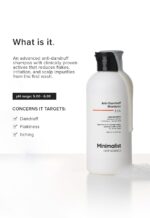 Minimalist Anti-Dandruff Shampoo | Clarifying Shampoo with 2% Salicylic Acid, Climbazole & Piroctone Olamine | Remove Flakes, Soothes Itchy Scalp & Reduces Dandruff | Sulphate-Free | Fragrance-Free | Suitable for All Hair Types | For Women & Men | 100 ml - Image 3