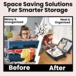 Set of 10 Packing Cubes with Luggage Tag and Toothbrush Holder, Travel Organizer Bags for Luggage, Suitcase Organizer for Clothes, Shoes, and Lingerie | Model 2.0 – Beige - Image 5