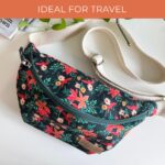 Hamelin Vento Arc Crossbody Waist Bag for Women | Slim & Stylish Canvas Waist Pouch | 2-Pocket Fanny Pack with Zippers |Lightweight Chest Sling|Travel Shoulder Belt Purse for Daily Use| Topical Summer - Image 3