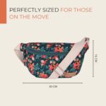 Hamelin Vento Arc Crossbody Waist Bag for Women | Slim & Stylish Canvas Waist Pouch | 2-Pocket Fanny Pack with Zippers |Lightweight Chest Sling|Travel Shoulder Belt Purse for Daily Use| Topical Summer - Image 4