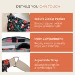 Hamelin Vento Arc Crossbody Waist Bag for Women | Slim & Stylish Canvas Waist Pouch | 2-Pocket Fanny Pack with Zippers |Lightweight Chest Sling|Travel Shoulder Belt Purse for Daily Use| Topical Summer - Image 7