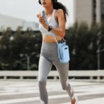 Nylon Sports Water Bottle Holder with Shoulder Strap - Durable Insulated Bottle Carrier for 32oz Bottles - Ideal for Hiking and Sports with Multifunctional Front Pocket (Blue) - Image 3