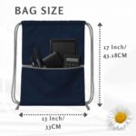 Lify Cotton Canvas Drawstring Backpack with Zippered Pockets – Gym, Travel & Outdoor Cinch Sack for Men, Women & Kids (1 Piece) - Image 3