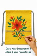 Lify Cotton Canvas Drawstring Backpack with Zippered Pockets – Gym, Travel & Outdoor Cinch Sack for Men, Women & Kids (1 Piece) - Image 6