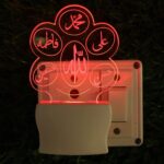 UKANI Islamic PANJATAN 3D Illusion Acrylic Night Lamp, 7 Colors RGB Auto Colour Changing LED Plug and Play Night Light, Office Light, Best Gift - Pack of 1 (SD146,Multicolour, 3 Inch) - Image 6