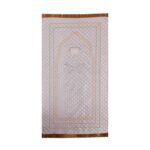 Muslim Islamic Baby Prayer Mat Janamaz for Kids – Holland Velvet musalla Sun Border, Silver Jari Zulfikar Embroidery – Soft, Comfortable, Foldable Anti-Skid Rug (Size: 2.5 ft x 1.5 ft) Magenta - Image 5