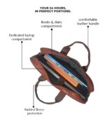 Leather Messenger Bag for man & women – 15.6 Inch Laptop Bag For Office Use & Travel Handbag with Adjustable Strap, Multi-pocket for Mobile, Documents & Tab, Waterproof & Durable - Image 5