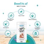 PETOSKA Wipe it Clean 80 N | Pet Wipes for Dogs, Cats & All Pets | Aloe Vera & Fresh Lavender | Dry Bath, Ear & Paw | Wet Wipes for Cleaning & Deodorizing | Hygiene Cleaning Essentials, 15 x 20 cm - Image 4