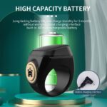 Smart Zikr-Ring, Rechargeable Electronic Digital Tasbih Counter Rings, Waterproof, 3 Sizes Finger Counter for Muslims, Prayer, Reminder(18mm Black) - Image 5