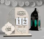 Wooden Ramadan Calendar Ramadan Mubarak Decor Eid Decoration Sign Ramadan Kareem Islamic Table Decor Ramadan Gifts, Ramadan to Eid Countdown Calender - Image 3