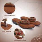 TRASE Women Soft Ortho Flats Sandal | Footwear For Woman Stylish Slippers, Orthopedic Slippers For Woman, Comfortable Women Slipper, Trendy V-strap Fancy Design Ladies Chappal For Daily Use - Image 3