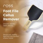 Ross Curved Foot File Scrubber – Wide Surface Callus Remover for Cracked Heels & Dead Skin | Pedicure Tool with Anti-Slip Handle & Hanging Loop | Professional Foot Care for Smooth Feet (Beige) - Image 3