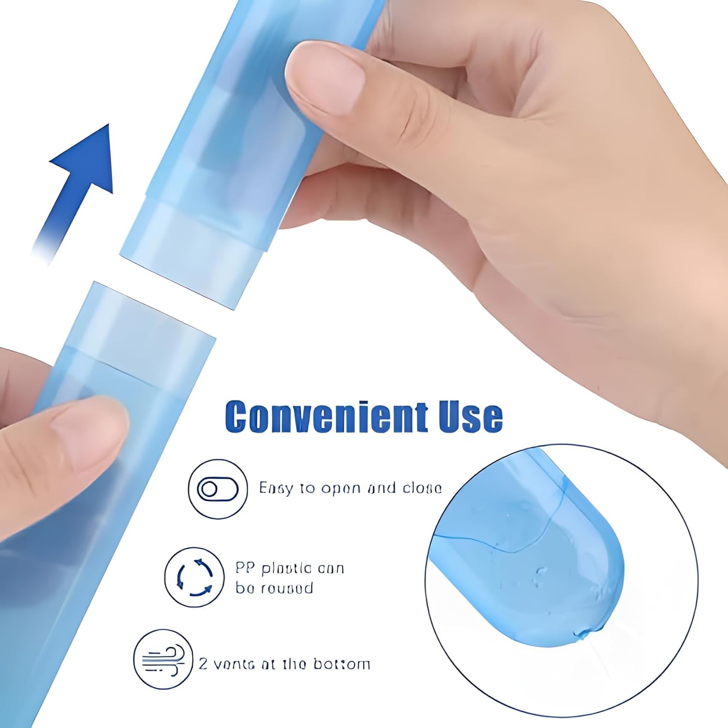 Oblivion Toothbrush Holder 4 Pc - Plastic Anti-Bacterial Travel Protectors for Oral Care - Portable Brush Holder for Bathroom Wall, Trip & Travel - Multicolor Toothbrush Case Box & Cover Container Set - Image 8