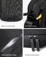 Destinio Padded Sling Bag for Men & Women | Side Shoulder Pouch | Crossbody Bag for Travel Use | Organizer for Mobile, Passport & Cash | Water Resistant Zipper, Internal Key Holder, Anti-Theft - Image 4