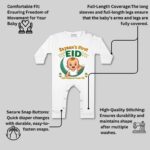 ARVESA My First Eid Baby Jumpsuit for Baby Boy and Baby Girl Cotton 0–12 Months Design No 2128 My First Eid - Image 4