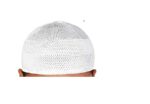 Islamic Prayer Kufi Muslim Cap for Men or boy namaz topi for namaz (2 Cap) White and Black - Image 4