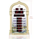Azan Clock, LED Muslim Prayer Clock, Athan Wall Clock, Read Home/Office/Mosque Digital Azan Clock Home Decor (Gold) - Image 5