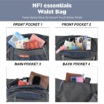 NFI essentials Waist Chest Bag for Men Women Belt Sling Pouch Crossbody Unisex Crossover Fanny Pack One Side Travel Hiking Zip Bag Multipurpose Adjustable Strap Shoulder Running Money Phone Bag - Image 3