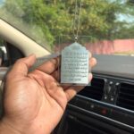 Acrylic Islamic Ayatal Kursi Car Hanging | Spiritual Rear View Mirror Accessory for Protection & Blessings | Muslim Gift for Car Interior - Clear & Silver - Image 5