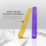 Ozette Toothbrush Container, Cover, Holder, Case for Adults and Family- Pack of 4, Cap for Travel, Outdoor, Home Use, Protect from Germs and Bacteria, Oral Hygiene Care, Multicolour, Made in India - Image 4