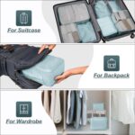 Packing Cubes 7 Set Travel Organizer Cubes for Suitcases Lightweight Luggage Packing Orginzers for Travel Acessories (Blue) - Image 5