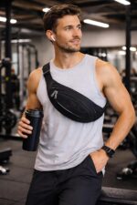 YUVI HUB Chest Bag for Men & Women, Crossbody Waist Pouch with 3 Zippered Compartments & Adjustable Strap, Multipurpose Fanny Pack for Travel, Festivals, Hiking, Cycling - Image 7