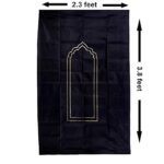 Portable Travel Prayer Mat, Nylon Waterproof Namaz Praying Rug with Carrying Pouch - Random Colour (Pack of - 1) - Image 4