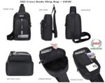 SRZ Travel Accessories | Essential Travel Bags (Wheeled/Backpack/Crossbody), Travel Pouch, Weighing Scale, Air Pillow, Shopping Bag (Sling_VIBRA_BLK) - Image 5