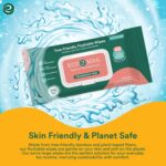 ECO SOUL [Pack of 2, 96 Count] Flushable Extra-Large, toilet wipes, Adult Wet Wipes,-Unscented | Eco-Friendly Compostable, Bath, Intimate | 99% Purified Water Wipes, Hypoallergenic, BPA - Image 4