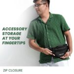 Storite Chest Bag for Men & Women,Crossbody Waist Pouch with 3 Zippered Compartments & Adjustable Strap,Multipurpose Fanny Pack for Travel Festivals Hiking Cycling - Black - Image 6