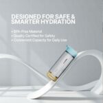 ZeroB H2OHH Portable Water Filter Bottle – 600ml | Removes 99.9% Bacteria & Viruses | Durable TRITAN Material | Instant Purification | Eco-Friendly Travel & Fitness Bottle (CORAL BLOOM) - Image 3