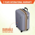 Safari Genius Alley 55cm Cabin Trolley Bag Hard Case Polypropylene, 4 Spinner Wheels, 360 Degree Wheeling Carry on Luggage, Travel Bag, Suitcase, Trolley Bags, Flintstone Softline (Grey) - Image 3