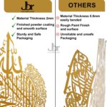 IAM JBRLASER Metal Ayatul Kursi Metal Wall Art, Islamic Wall Art, Calligraphy, H 30 INCH x W 24 INCH (Gold) - Image 7