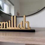 Haoser Wooden Bismillah Standing Table Sign, Traditional Ramadan Party Decoration,Eid Party Celebrations,ramadan table decor|eid decoration items|muslim home decor items for table - Image 3