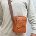 Krishiv Pure Luxury Boss Small Faux Leather Sling Bag for Men Women | Classic Chest Slinger | Mobile Pocket Sling Bags for Passport Documents Essential Items | Corporate Gifts Items - Image 3