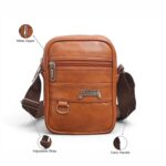 Krishiv Pure Luxury Boss Small Faux Leather Sling Bag for Men Women | Classic Chest Slinger | Mobile Pocket Sling Bags for Passport Documents Essential Items | Corporate Gifts Items - Image 5