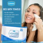 GINNI Hygiene Bed Bath Wipes: Large wet wipes for adults, patients, and babies. Ideal for sponge baths and refreshing hygiene. 10 pulls per pack (Pack of 3), gentle and convenient - Image 3