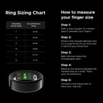 Boat SmartRing Active Plus, Auto HR, Sleep, SpO2, Stress & Skin Temperature Monitor, Stainless-Steel Build, 5 ATM, Weighs Only 5 gm, Portable Charging Case, Smart Ring for Men (11, Midnight Black) - Image 3