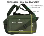 SRZ 4 in 1 Haj Kit Shoulder Bag, Musallah Janamaz (Prayer Mat), Tasbeeh (Prayer Beads) & Small Bag Haj Essentials, Umrah Kit - Image 3