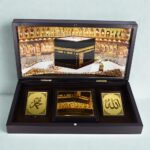 Makka Madina 3D Prayer Box | Kaaba Sharif & Masjid-e-Nabawi Frame with Allah & Muhammad Calligraphy For Ramadan/Eid - Image 3