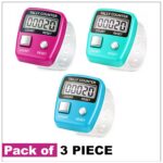 GLUN® Pack of 3 Finger Gym Sets Counter, 5-Digit Counting LCD Display Device, Ring Electronic Digital Finger Counter for Exercise & Various Counting Use (Random Colour) - Image 3
