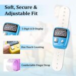 GLUN® Pack of 3 Finger Gym Sets Counter, 5-Digit Counting LCD Display Device, Ring Electronic Digital Finger Counter for Exercise & Various Counting Use (Random Colour) - Image 4