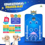 Educational Prayer Mat - Interactive Prayer Mats for Kids, Built-in Compass, 50 Touch-Sensitive Buttons, LCD Counter, Professional Quran Reciter - 47x27 (Girls Edition V2) - Image 5
