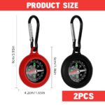 Proberos® 2 Pcs Compass with Carabiner for Outdoor Activities, Reliable Outdoor Adventure Gear for Backpacks, Hiking, Camping, Trekking Pocket Compass, Mountaineering Equipment Accessory Set - Image 3